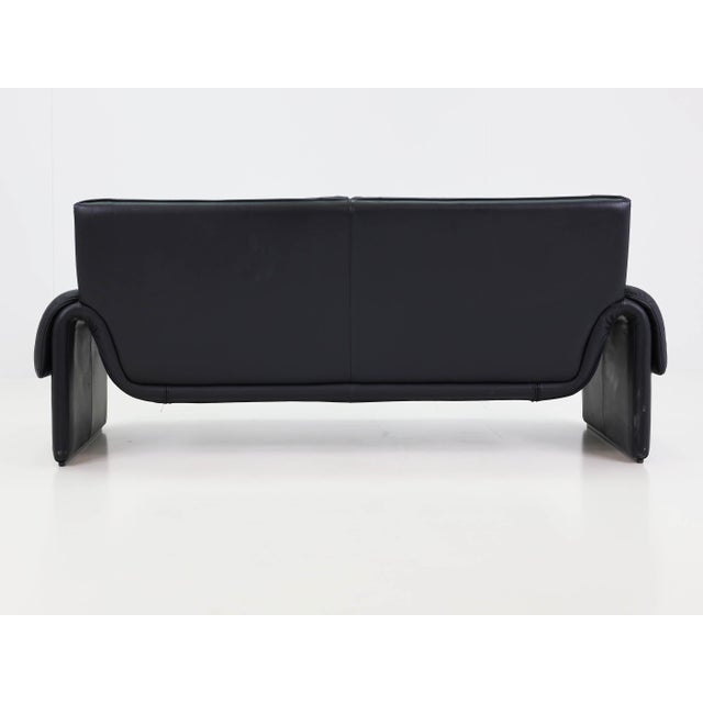 Two-Seather Sofa in Dark Blue Leather from de Sede, Switzerland, 1983, Set of 2 For Sale - Image 4 of 18