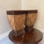 Beautiful pair of costal bamboo boho style planters in great shape, good size and looks, indoor use only