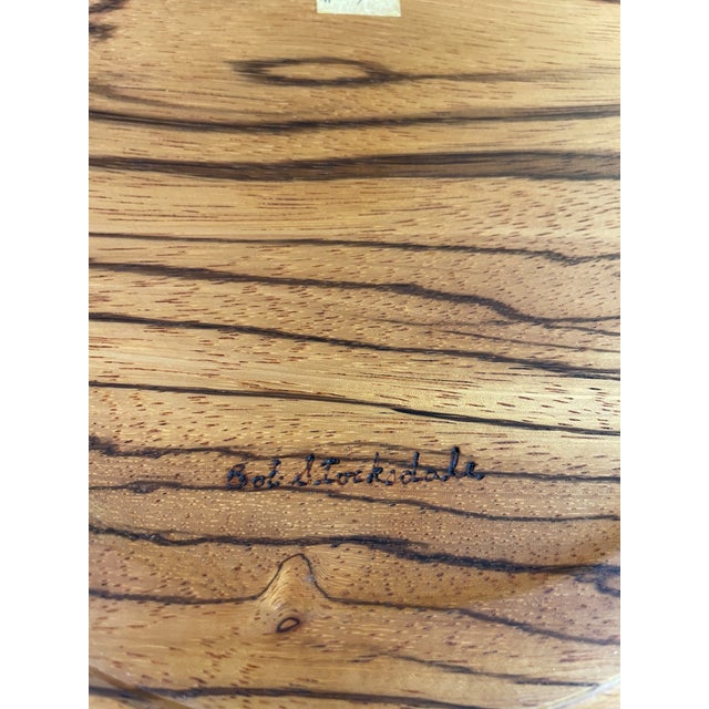 1960s Bob Stocksdale African Zebra Wood Charger For Sale In San Francisco - Image 6 of 7