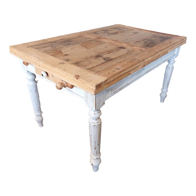 Vintage Country Table in Wood, 1950s For Sale