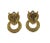 Vintage Panther Motif Dangle Earclips Gold Tone For Sale - Image 4 of 5
