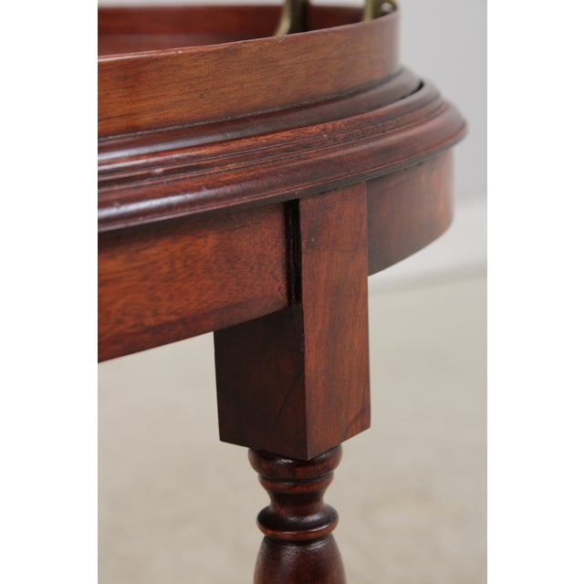 English Edwardian Inlaid Mahogany Oval Tray Table For Sale - Image 15 of 15