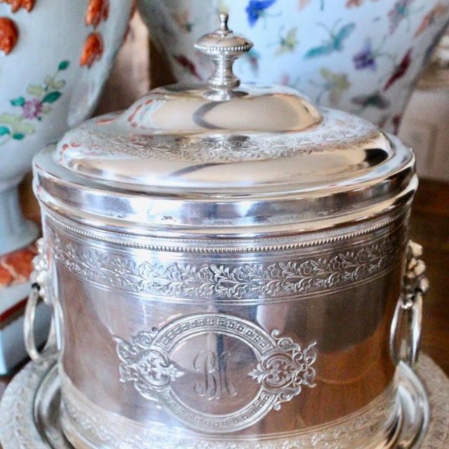 Large Silver Plate Biscuit Box Box Mappin & Webb For Sale - Image 6 of 18