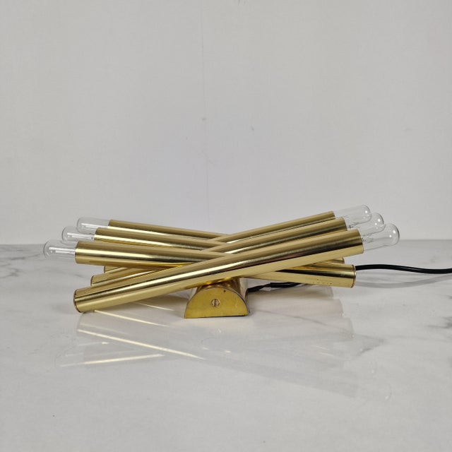 Gaetano Sciolari Italian Wall Lamp with Six Lights in the style of Gaetano Sciolari, 1970s For Sale - Image 4 of 13