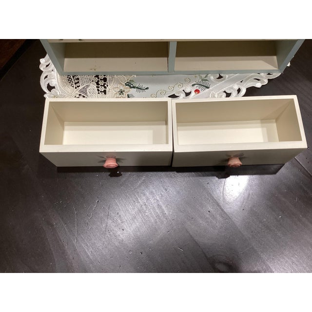 Ceramic 1990s Pfaltzgraff Tea Rose Wall Spice Rack With 12 Canisters with Shelf New Rare Complete Set For Sale - Image 7 of 18