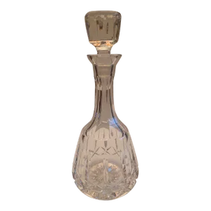 Vintage Cut Crystal Wine Decanter With Topper