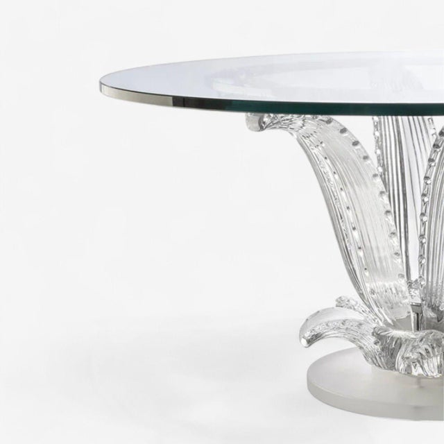 Mid-Century Modern Lalique, Modern Cactus Center Table, Clear Crystal, 72" Glass, France, 1984 For Sale - Image 3 of 7