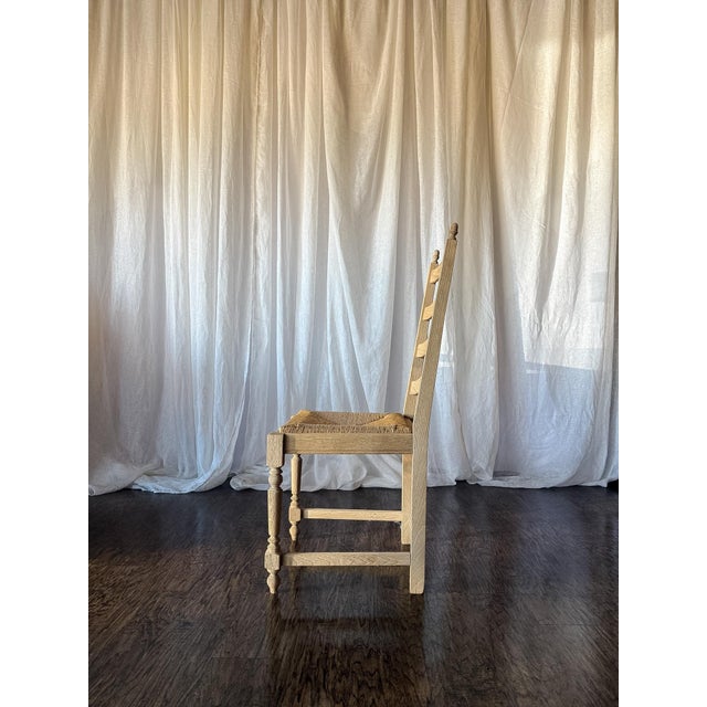 1900 - 1909 Set of Six Bleached French Ladderback Chairs For Sale - Image 5 of 8