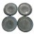 Late 20th Century Akcam Turkish Metallic Glitter Art Glass Salad Plates, Set of 4 For Sale