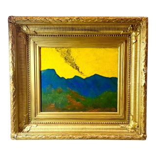 1980s Abraham Pariente Israeli Landscape Oil on Board For Sale