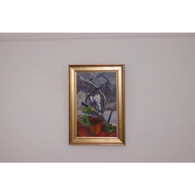 Majken Bergvin, Winter Cyclamen, 1965, Oil on Canvas, Framed For Sale - Image 14 of 18