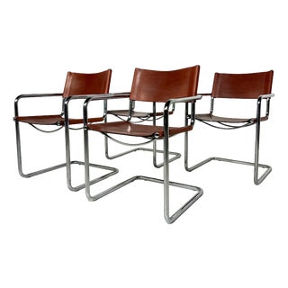 Vintage Cantilever Chairs by Matteo Grassi, 1970s, Set of 4 For Sale