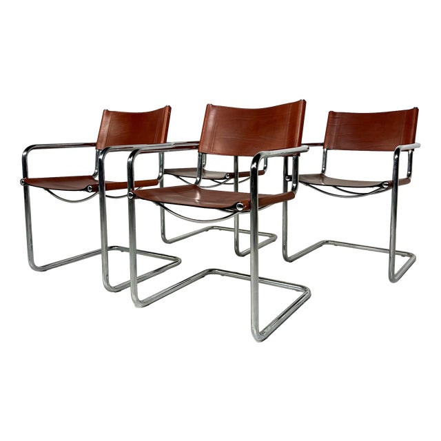 Vintage Cantilever Chairs by Matteo Grassi, 1970s, Set of 4 For Sale