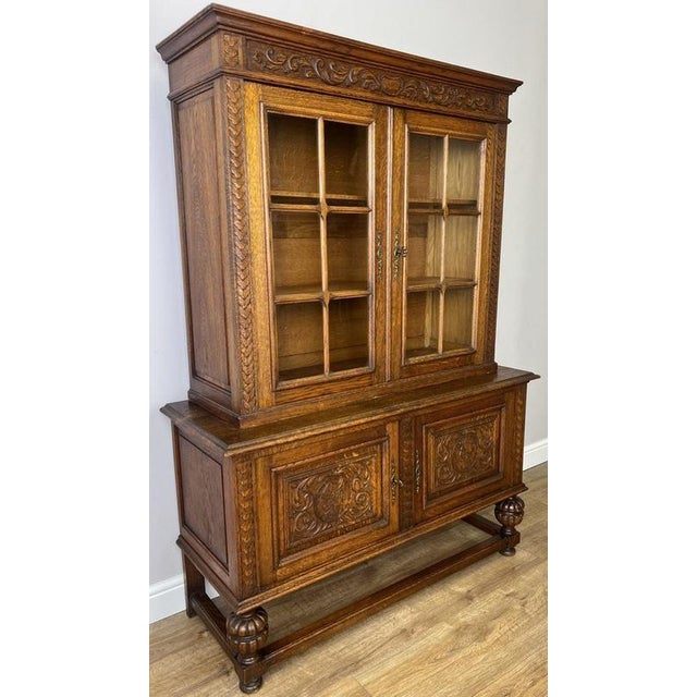 Bring timeless French character into your home with this elegant Vintage French Bookcase , beautifully crafted from oak ....