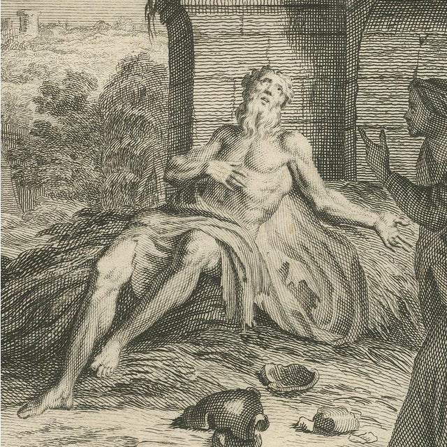 Pieter Mortier, Job Hears of His Losses and Job Visited by His Friends, 1700, Engraving For Sale - Image 6 of 12