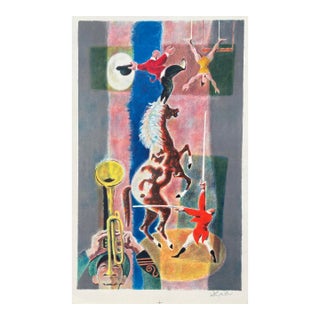 1959 Georges Schreiber Ringmaster Lithograph For Sale