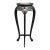 Chinese Carved Hardwood Plant Stand With Pink Marble Top For Sale