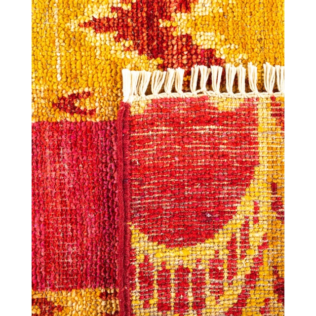 2000 - 2009 Modern, One-of-a-Kind Hand-Knotted Area Rug - Orange, 5' 10" x 9' 2" For Sale - Image 5 of 8