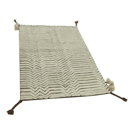 Beige Moroccan Runner Rug, 2000s For Sale