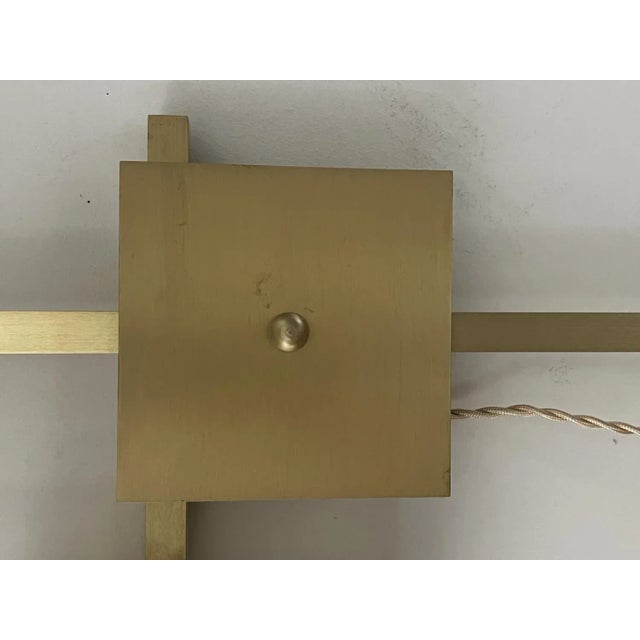 Vintage Wall Lamp in Marble and Brass, 1990 For Sale - Image 4 of 7