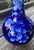 Ceramic Vintage Fukagawa Arita Cobalt Blue Porcelain Vase With Gilt Leaves For Sale - Image 7 of 9