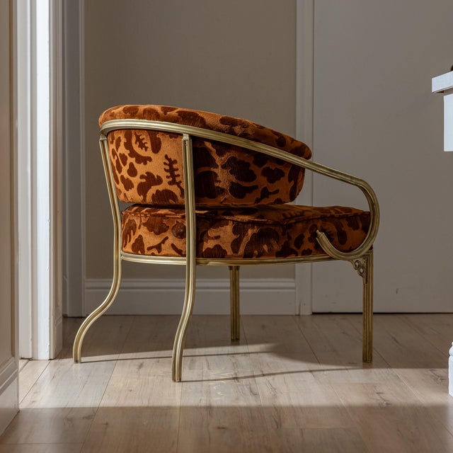 1950s John Van Koert Troy Sunshade Cymbal Chinoiserie Brass Gold Cast Aluminum Accent Lounge Chair, Attributed For Sale - Image 9 of 17