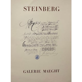 Saul Steinberg, Vintage Poster Saul Steinberg Galerie Maeght Paris France, 1971 For Sale