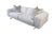 Mid-Century Modern Minimalist Modern Nabu Sofa in Sand Fabric With Geometric Accent Pillows Couch For Sale - Image 3 of 15