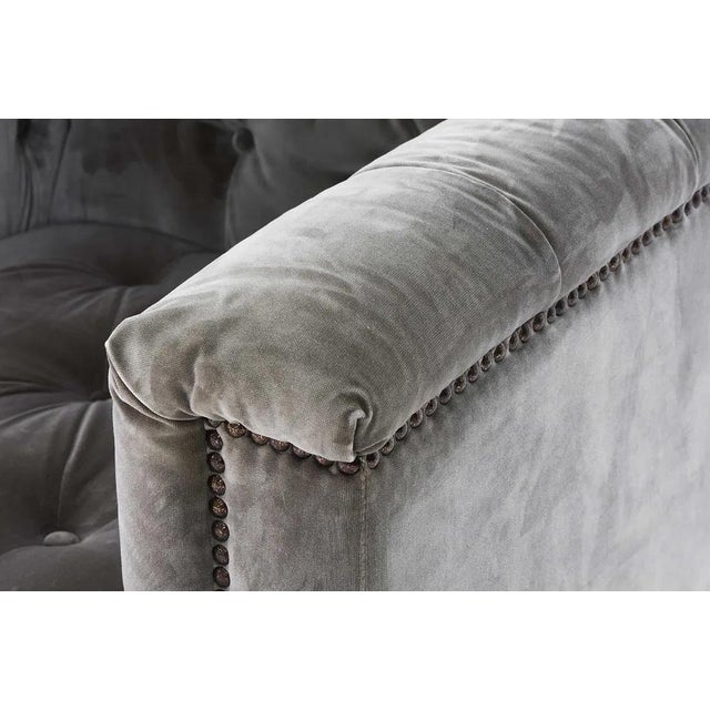 Pair Four Hands Tufted Velvet Maxx Lounge Chairs For Sale - Image 9 of 18