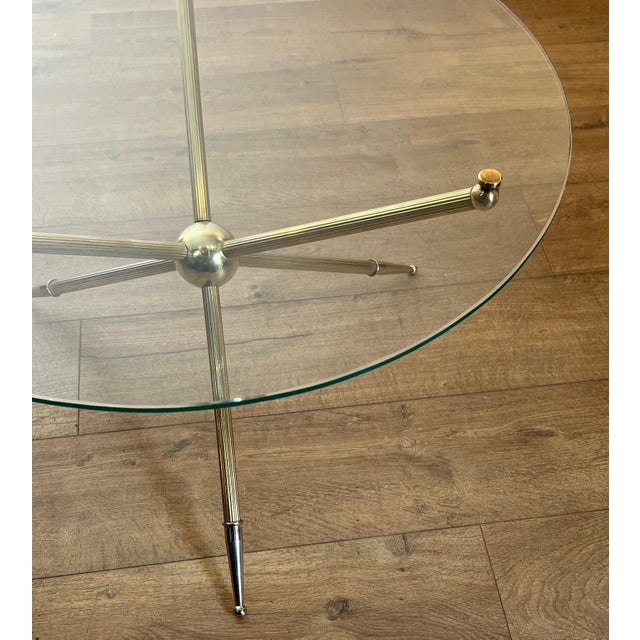 Brass 1970s Design Round Brass Tripod Coffee Table For Sale - Image 8 of 12