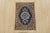 Farmhouse Nain Rug 1’4” X 1’11” Blue Wool Vintage Traditional Hand-Knotted Carpet For Sale - Image 3 of 5
