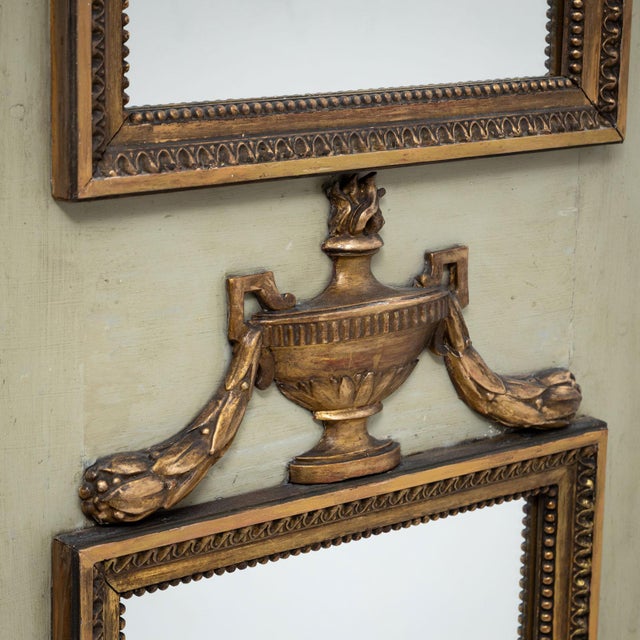 Gold Antique French Pier Mirror, 1700s For Sale - Image 8 of 9