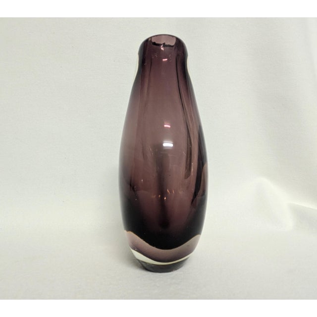 Contemporary Purple Murano Art Glass Vase For Sale - Image 3 of 8