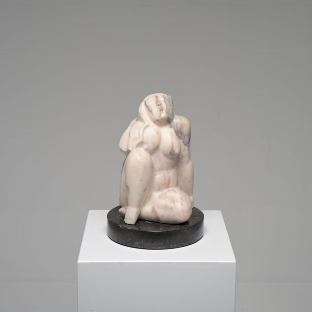 This Portuguese marble statue is made by the Belgian artist Jan Keustermans. The sculpture is not signed and dated. It is...