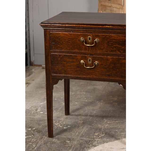 English 19th Century Oak Sideboard with Five Drawers and Carved Spandrels For Sale - Image 9 of 12