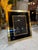 Metal Vintage Italian Brass and Black Glass Picture Frame For Sale - Image 7 of 7