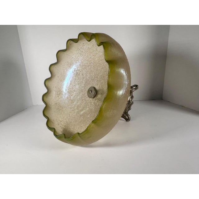 Early 20th Century Loetz Art Glass Silverplate Mounted Compote Centerpiece For Sale - Image 6 of 10