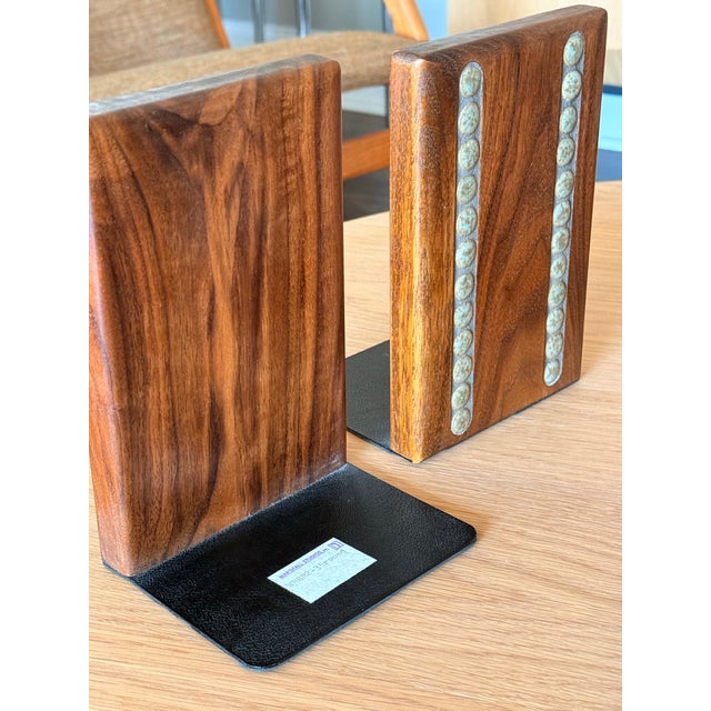Brown Vintage Pair of Mid Century Bookends Designed by Gordon & Jane Martz for Marshall Studios For Sale - Image 8 of 8