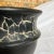 1990s Hand Painted Black Clay Pot/Vase With Cracked Design For Sale - Image 5 of 9