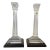 Waterford Crystal Candlesticks on Wood Plinths- a Pair For Sale