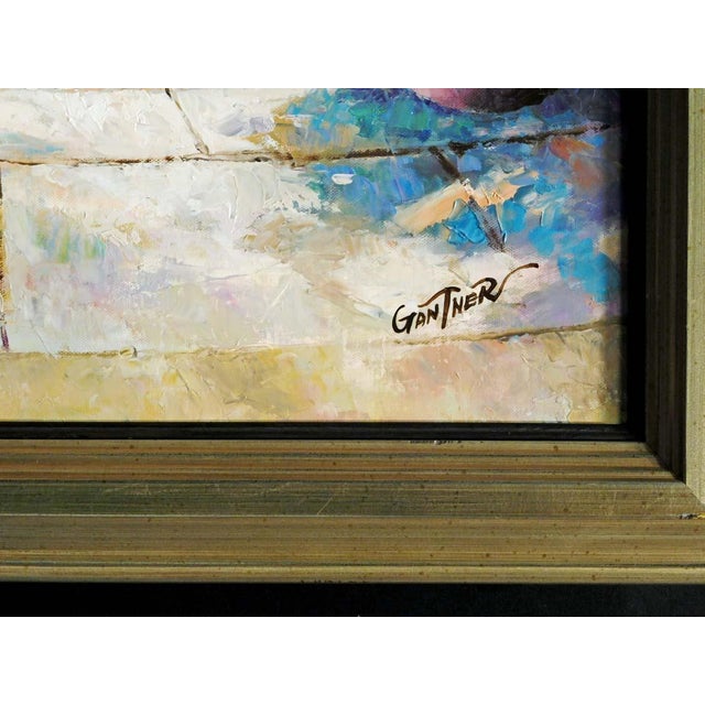 2010s Paul Guy Gantner"Beyond of Gardern Gate"#6034666 Original Oil on Canvas H.Signed For Sale - Image 5 of 7