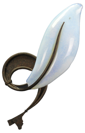 Italian Vetro Murano Venezia Opalescent Glass and Wrought Iron Wall Light, 1990s