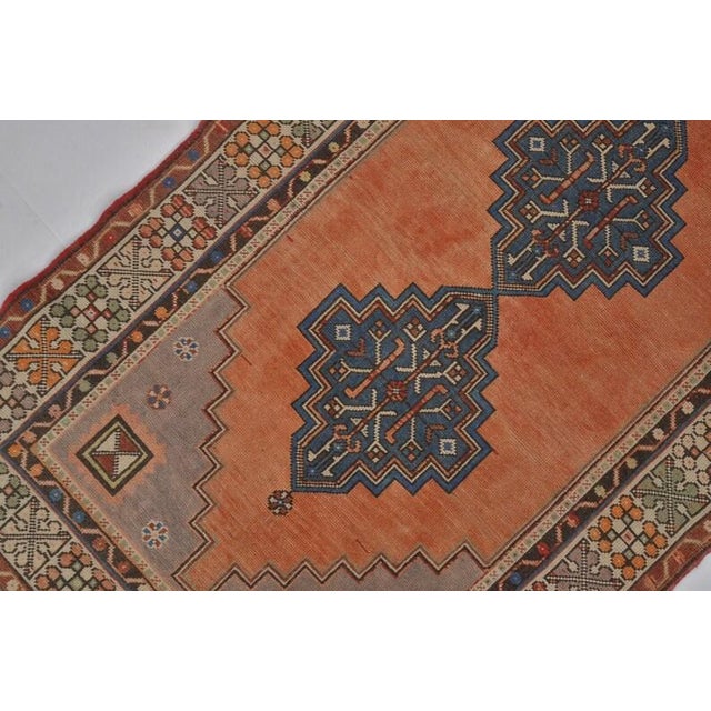 Handmade wool carpet in Turkish Anatolia , Vintage Oushak Rug,Turkish Vintage Anatolian Rug, Handmade wool Rug . One Of...