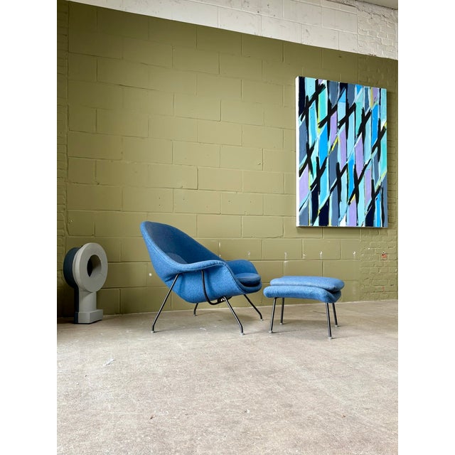 Set of Womb Chair and Ottoman by Eero Saarinen for Knoll International, 1960 For Sale - Image 10 of 18