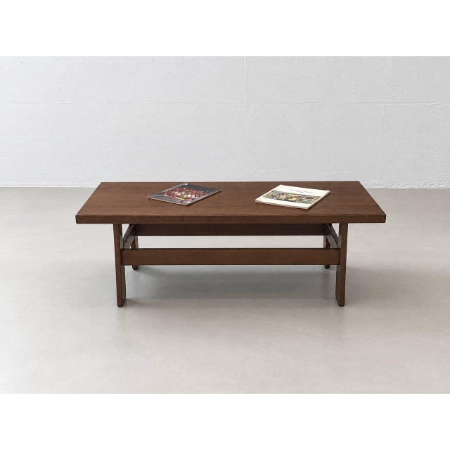 Late 20th Century Vintage Scandinavian Coffee Table in Dark Wood, 1970s For Sale - Image 5 of 16