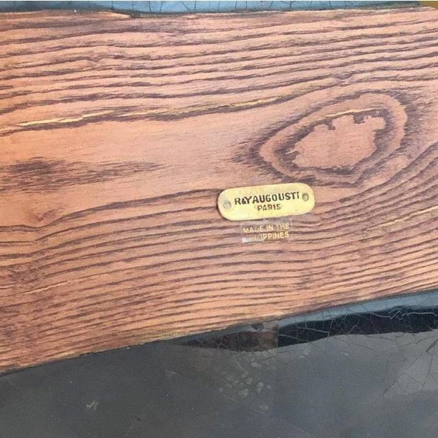 Tessellated Shell and Brushed Bronze Console Table attributed to R & Y Augousti, France, 2017 For Sale - Image 4 of 9