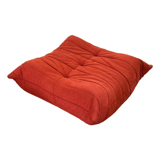 Michel Ducaroy for Ligne Roset Togo Ottoman, Alcantara Goya Red For Sale