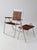 Wood Mid-Century Aluminum & Wood Slat Chair With Side Table Set For Sale - Image 7 of 17