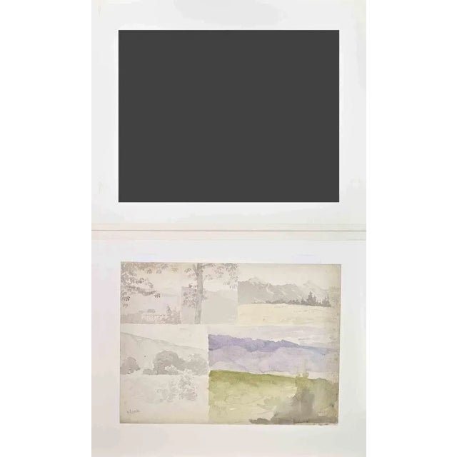 Landscape is an artwork realized by Henry Lerolle in the Mid-20th Century. Watercolor on paper Hand-signed. Good...
