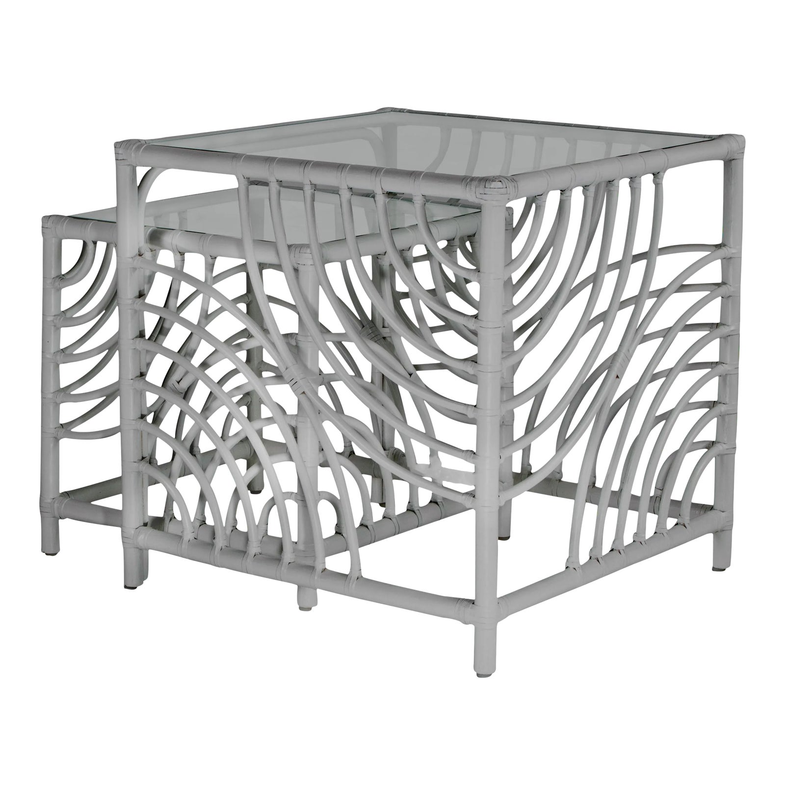 Swirl Nesting Tables - Light Gray | Chairish
